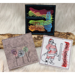 2€ ZUSATZTÜRCHEN 5. Dezember - Stickserie - 10 Geld- oder Gutscheinkartenhülle Vol. 3